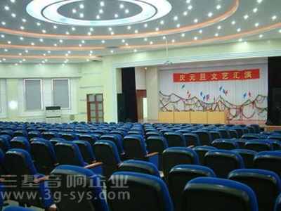 东营一中礼堂会议室音响设备安装案例